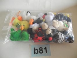 9 Stück Schlüsselanhänger Tiere, b81