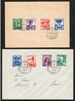 Pro Juventute Serien 1938/1938 auf Brief/Karte