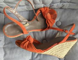 MINELLI : Sandales en cuir suède orange 40