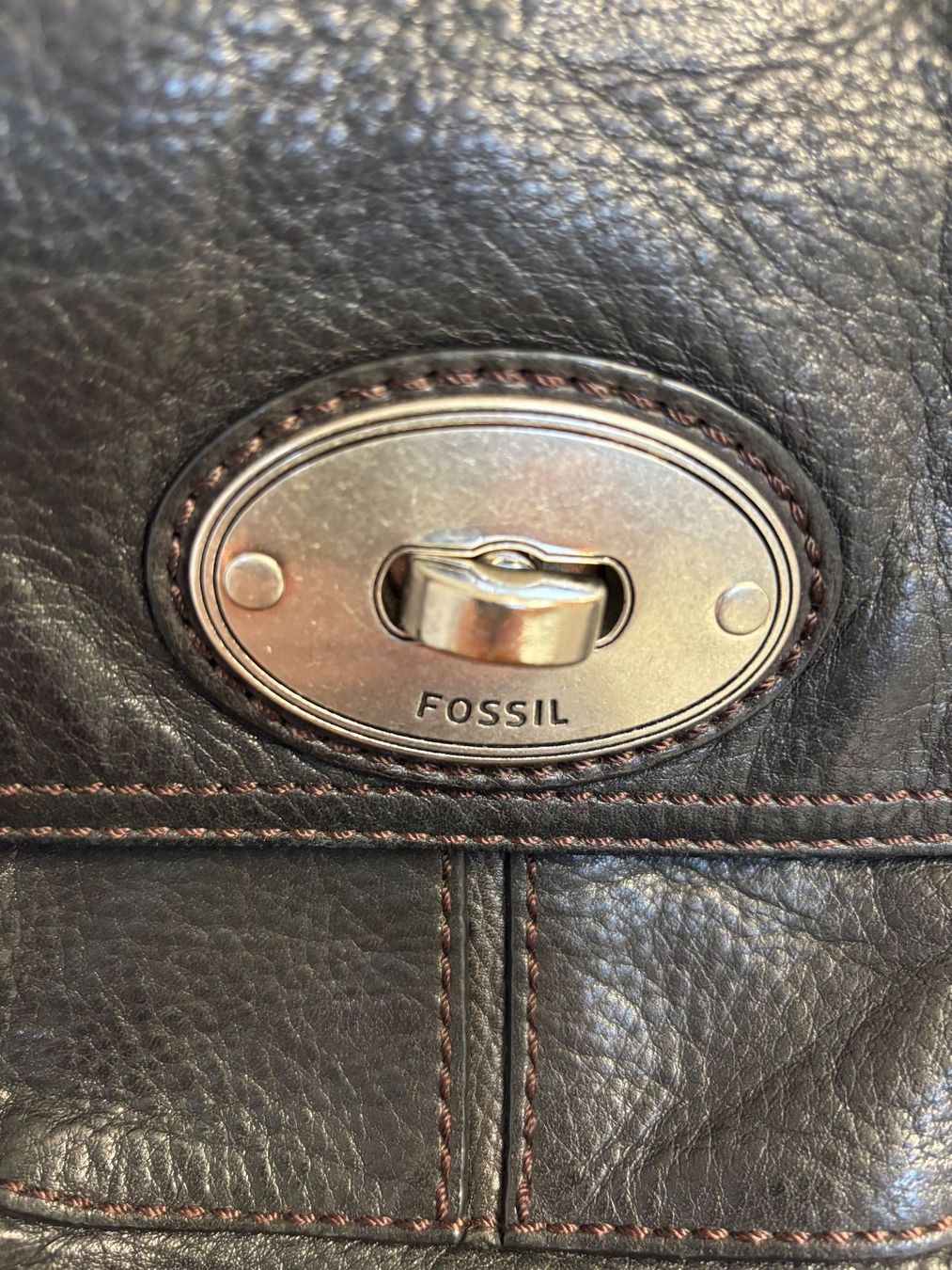 Fossil Borse da donna: Fossil Schwarze Leder-Umhängetasche – Usato da Horgen venduto da uge_pd5p 2