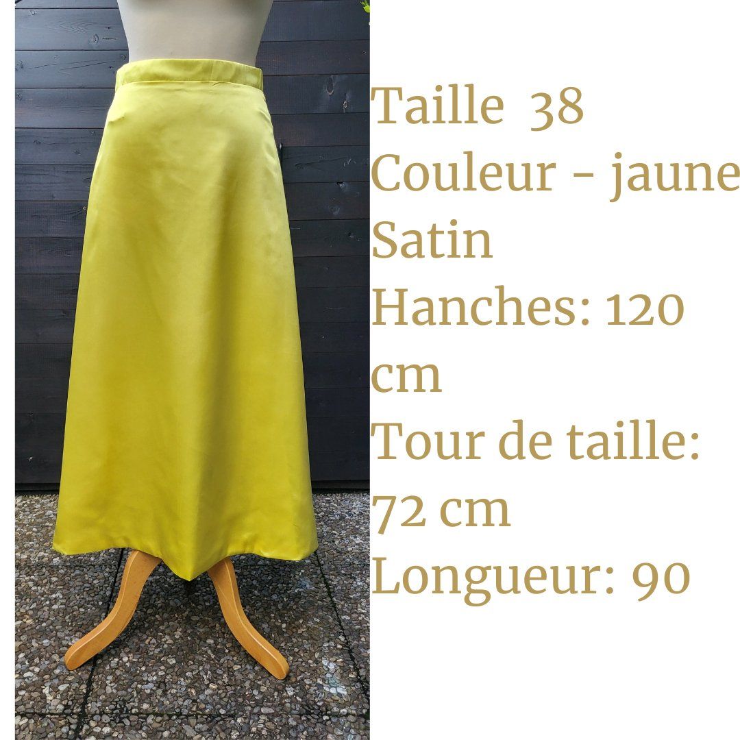 Gonne: Jupe satin jaune – Nuovo e nell'imballaggio originale da Fribourg venduto da VictoriaShop7 4