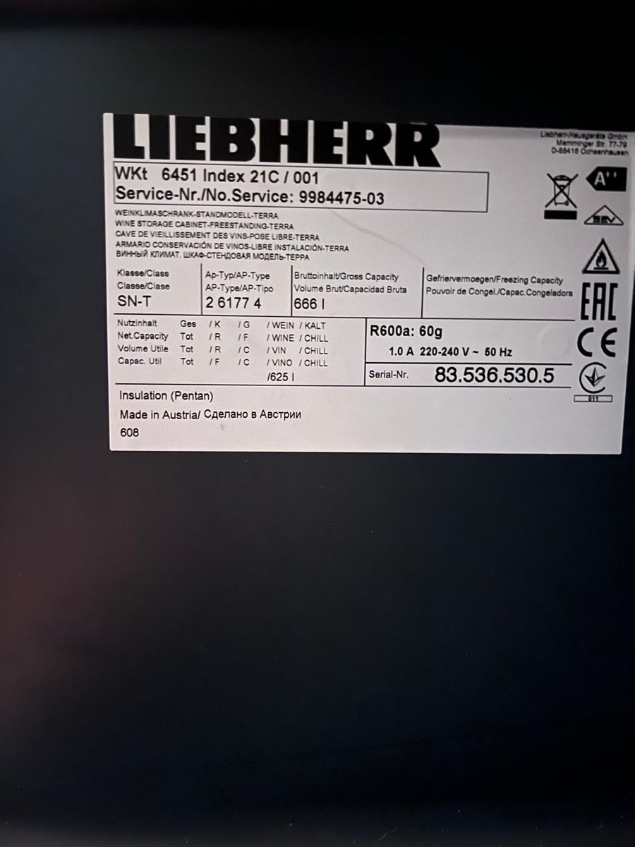 Kühlschrank: Cave à vin Liebherr GrandCru – Gebraucht aus Genève von LarryLou 4