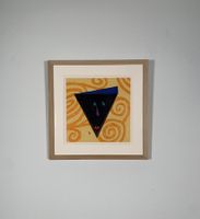 Original Schweizer Kunst: Dreieck Mann mit blauem Hut