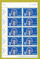 Briefmarken Automobilsalon Genf 1955 40 Rappen 10er Bogen