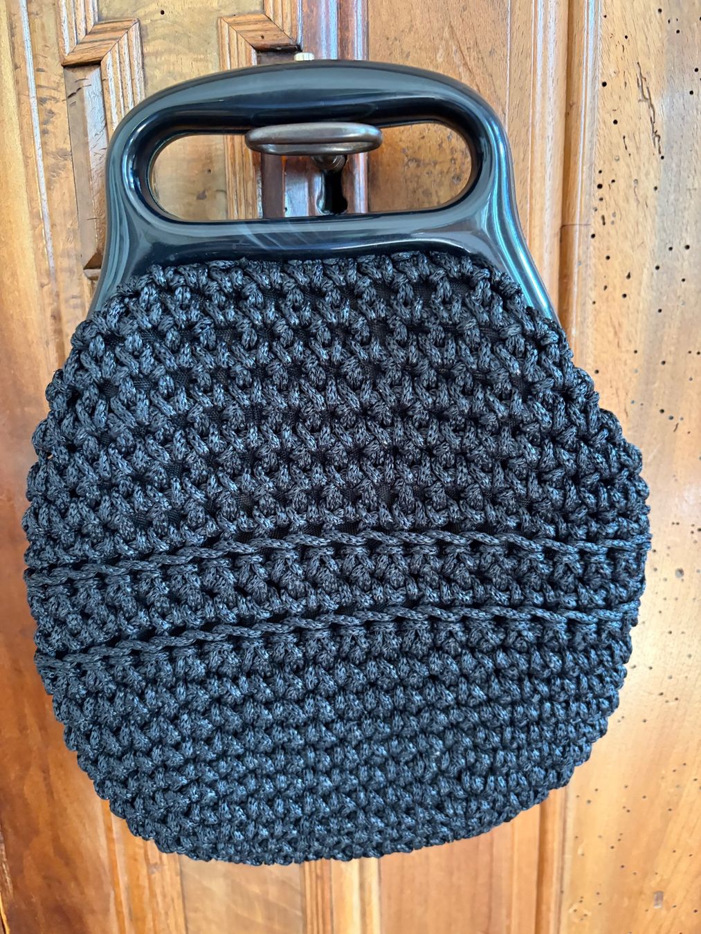 Borse da donna: VINTAGE Antik Original Handtasche  / Schwarz Raffia – Usato da Interlaken venduto da Bona55 1