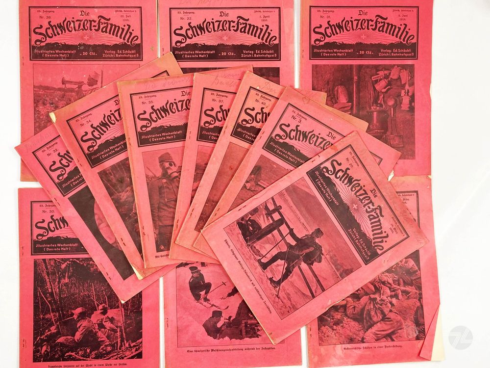 Die Schweizer Familie Das rote Heft Antik 1916 Schweiz 13x 1