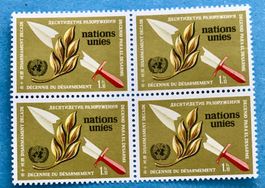 4 er Block Nations Unies ungestempelt  Siehe Original Fotos 