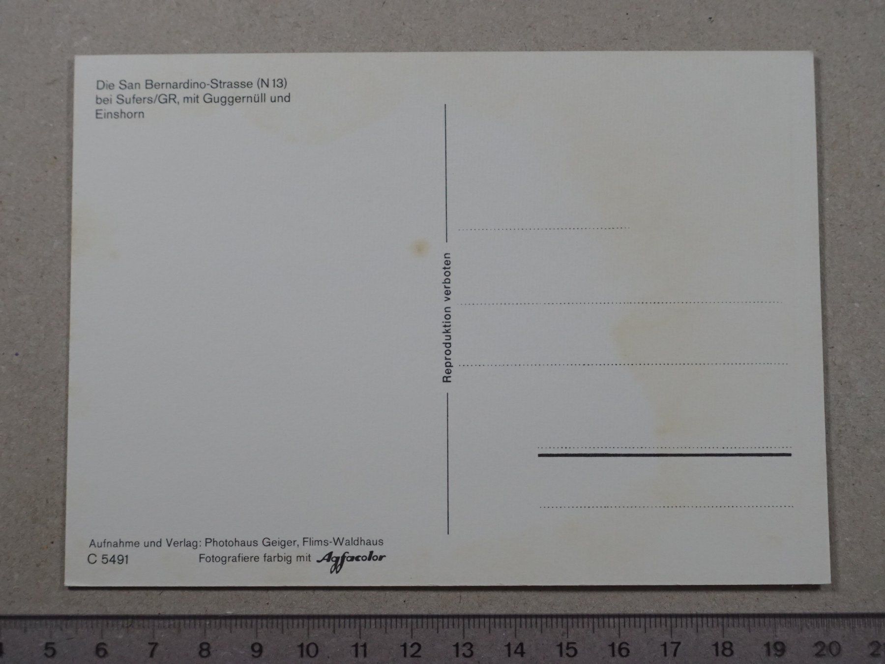 Cartes postales: San Bernardino Strasse bei Sufers – D'occasion à Lenzburg par fh1 1