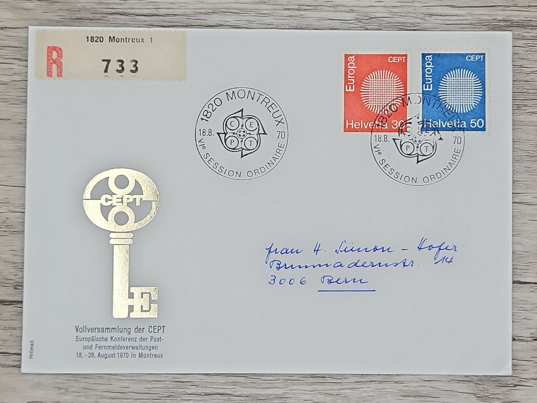 Tutti i francobolli: CL17 Enveloppe + Timbre Suisse 1970 – Usato da Cousset venduto da Patrick_Collections