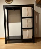 Ikea Hemnes Kleiderregal mit Stange schwarz
