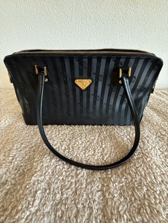 Damen Handtasche Mollerus Schwarz gemustert guter Zustand