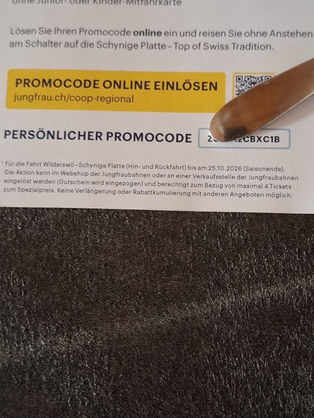Buoni: Schynige Platte Coop Rabatt 30% auf Bahnfahrt mit Code – Nuovo (secondo la descrizione) da Zuchwil venduto da bvj_5t82 3