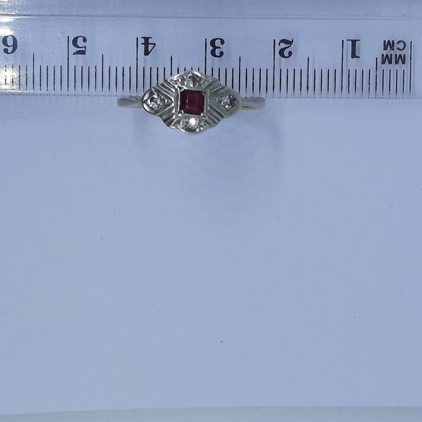 Anelli: Goldring mit edlem Rubin Edelstein – Usato da Unterägeri venduto da Altgoldschmuck 6