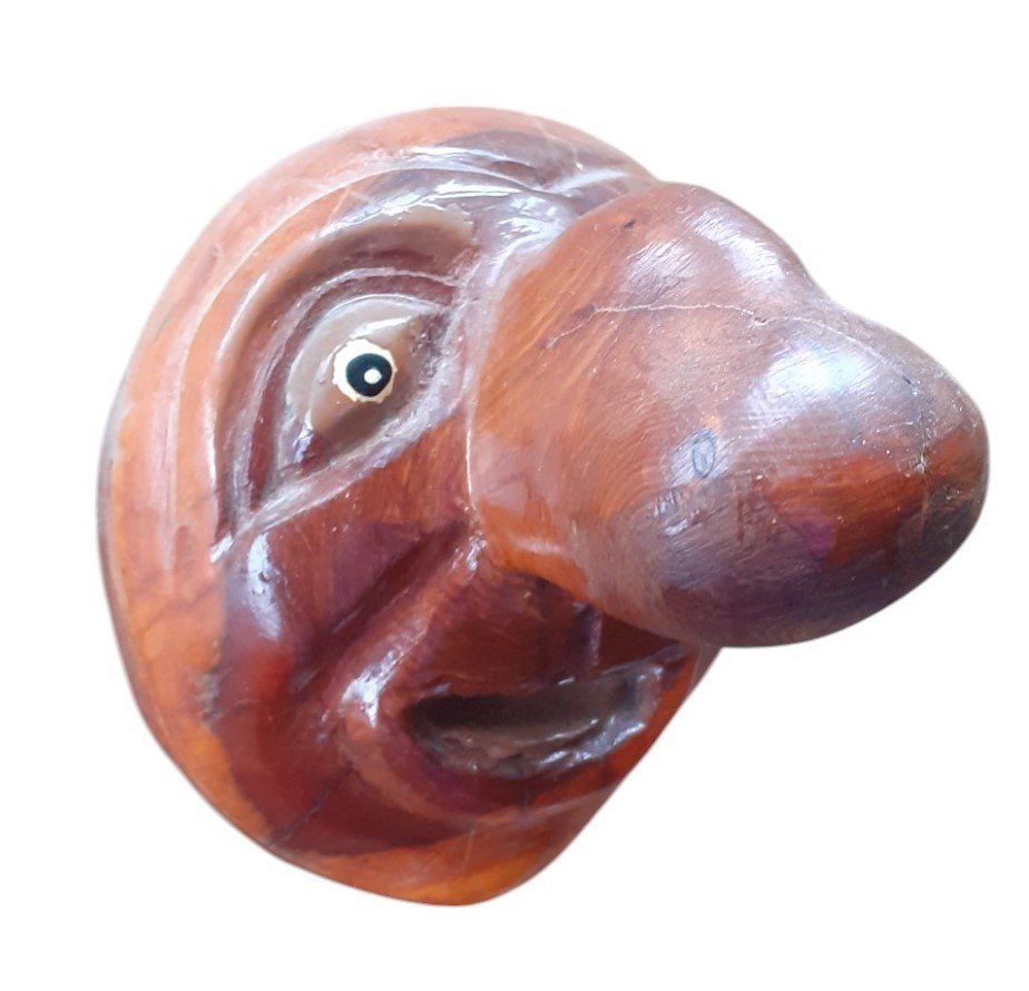 Sculture & Statue: Holzfigur geschnitzt Humor "grosse Nase" – Usato da Mörschwil venduto da antiksalon