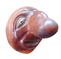 Holzfigur geschnitzt Humor "grosse Nase"