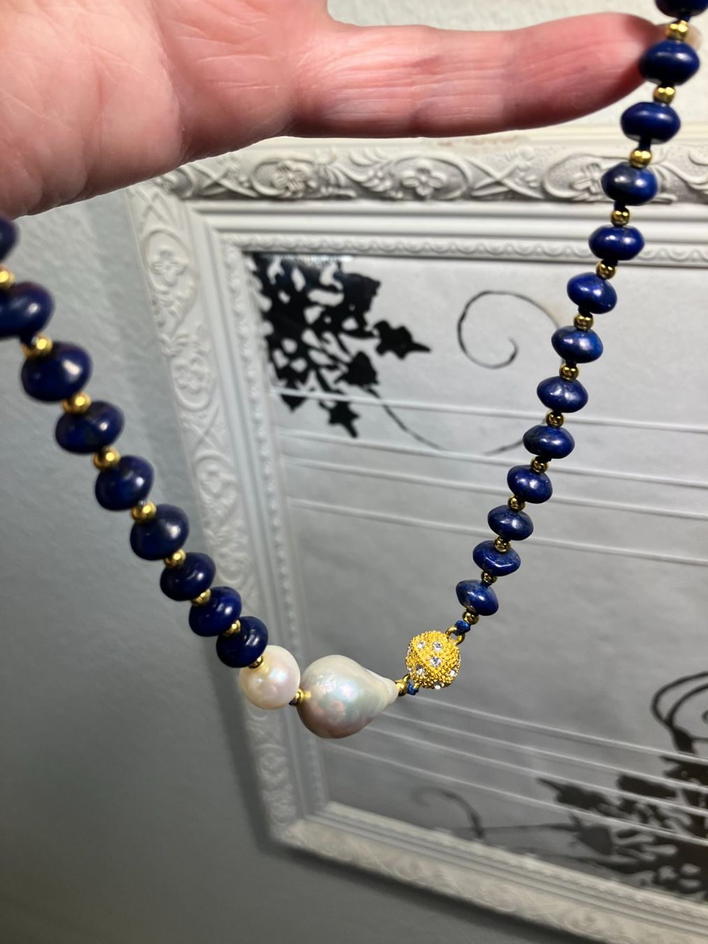 Catenine: Perle Lapislazuli Halskette Collier Lapis-lazuli Edelstein – Nuovo (secondo la descrizione) da Prilly venduto da ilyria73