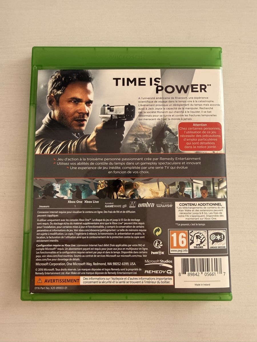 Microsoft Spiele: Quantum Break Xbox One - Jeu complet en parfait état! – Neu (gemäss Beschreibung) aus Sion von fer_gwz6 2