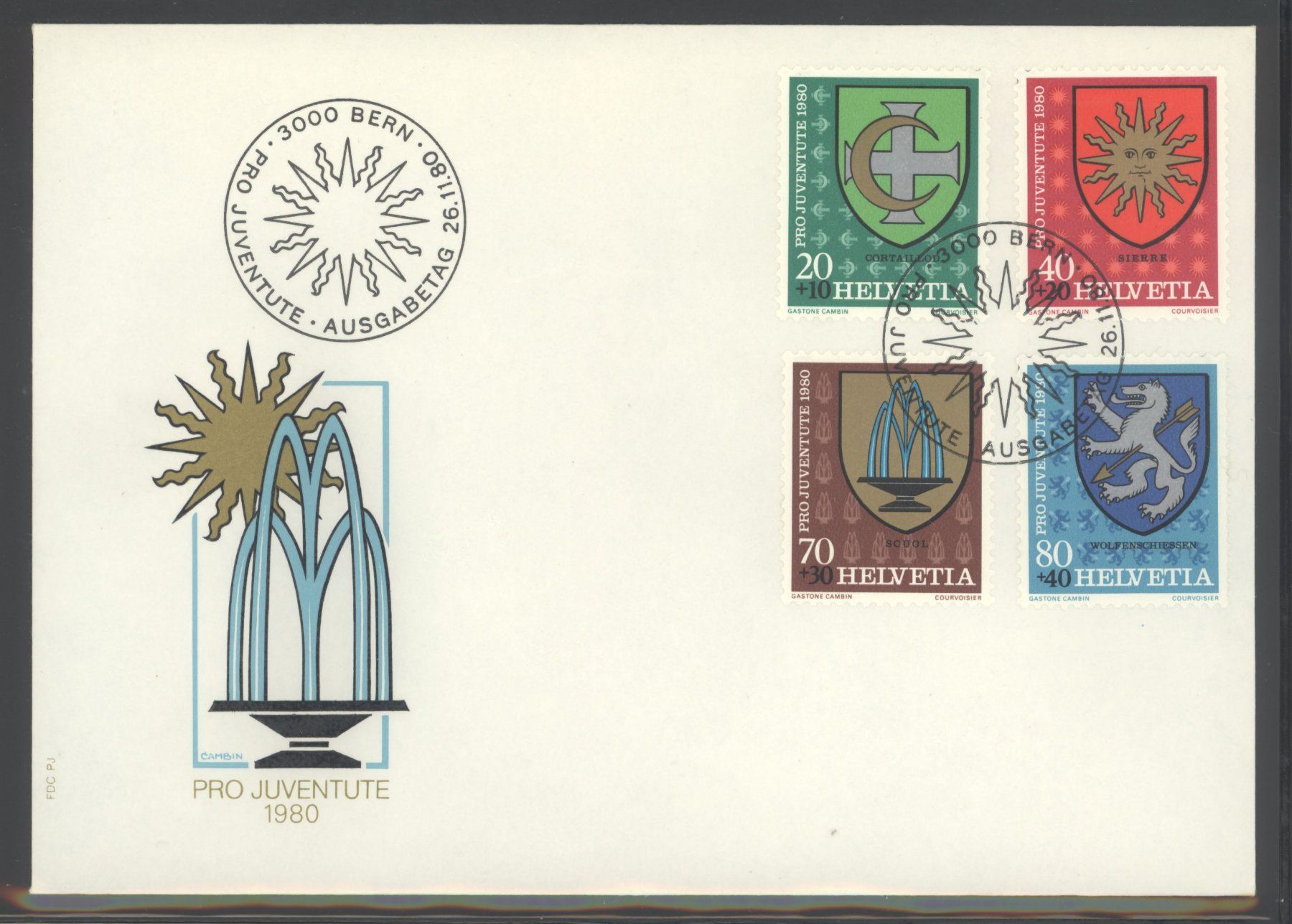 Tutti i francobolli: 1980, FDC, Pro Juventute – Usato da Willisau venduto da Vollstempel