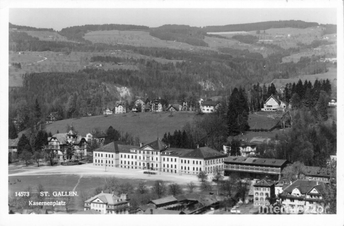 Cartoline postali: St. Gallen // 1939 Kaserne // Sommer – Usato da Basel venduto da intermezzo12