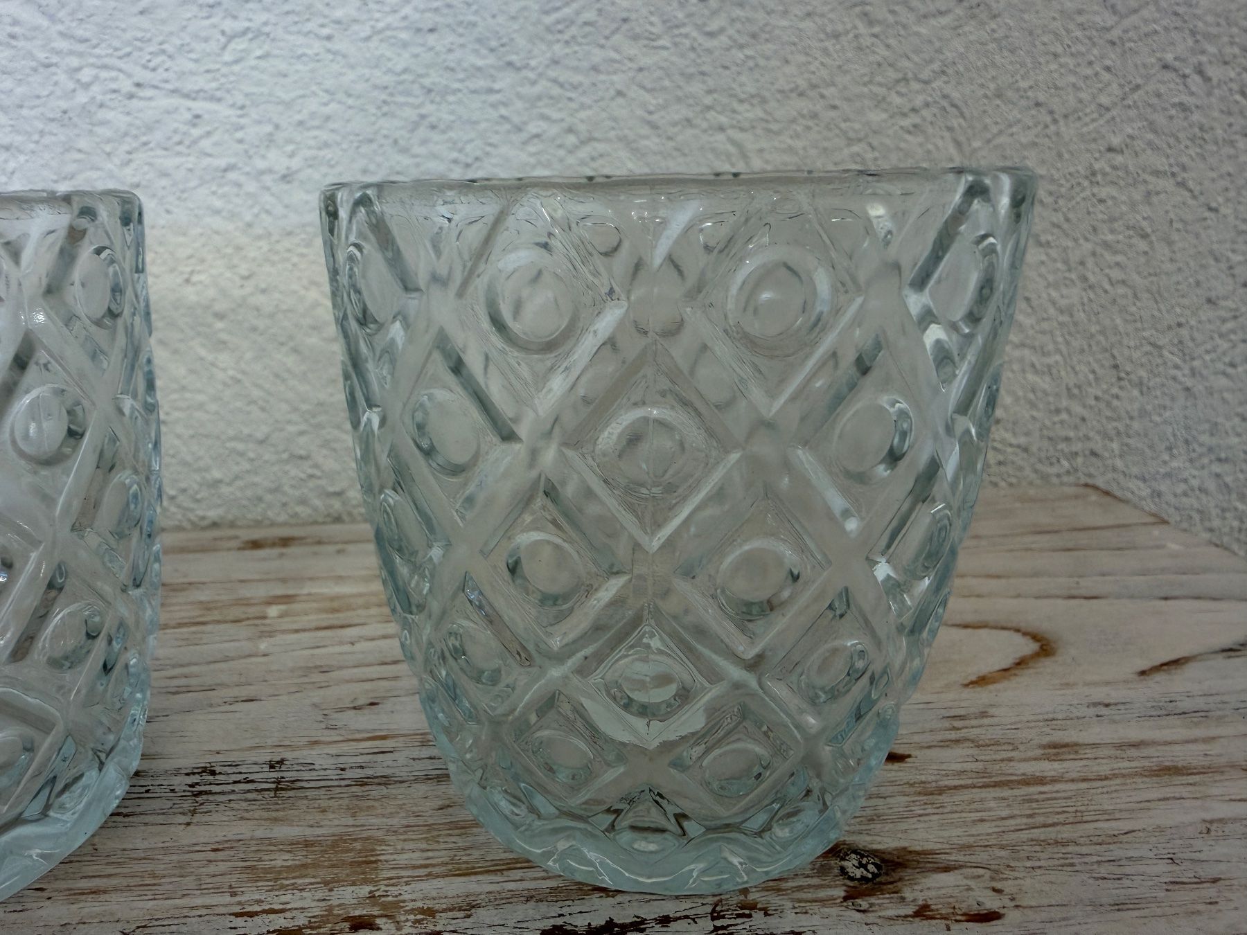 Portacandele: 2 Teelichthalter / Windlichter aus Glas – Usato da Wolfwil venduto da Inseider12 4