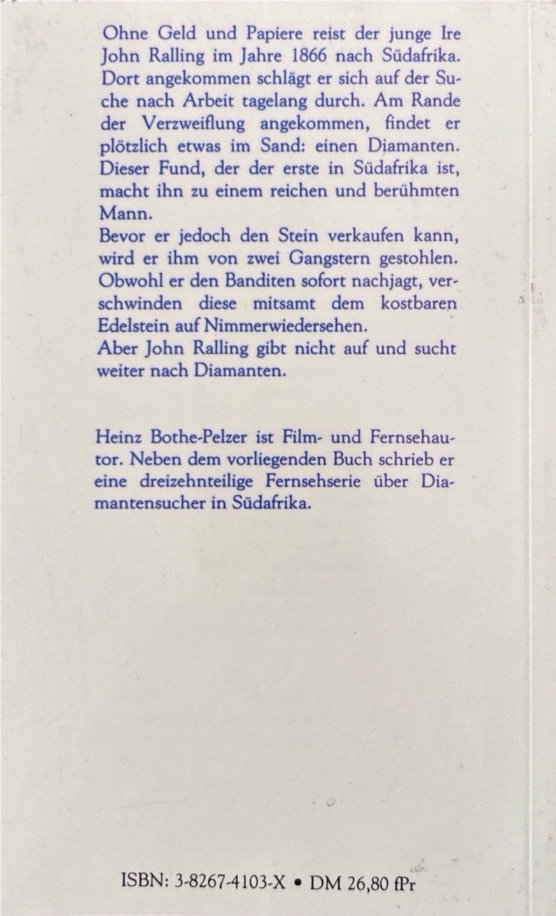 Libri: Bothe-Pelzer Heinz, Kimberley - Roman – Nuovo (secondo la descrizione) da Sarnen venduto da Livres 1
