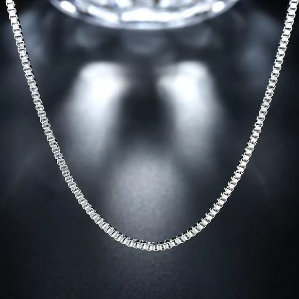 Catenine: Schöne 925 versilberte Venezia-Kette 18" / c.a. 46cm – Nuovo (secondo la descrizione) da Grenchen venduto da maretop 2