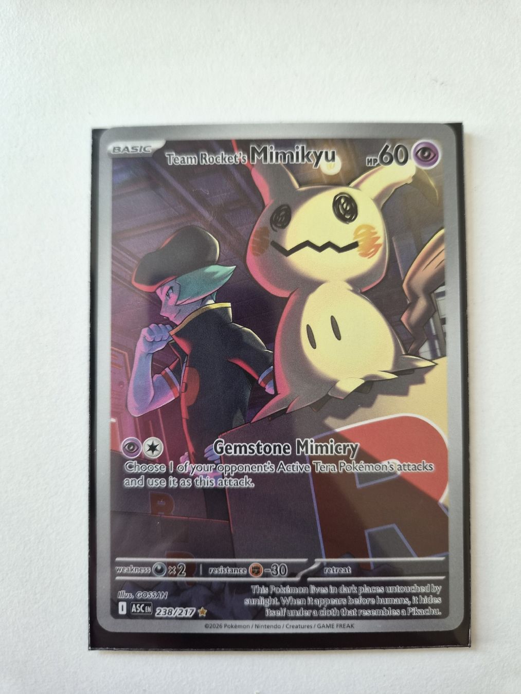 Pokémon Carte collezionabili: Team Rockets Mimikyu 238/217 – Usato da Goldach venduto da Napoleon_1992