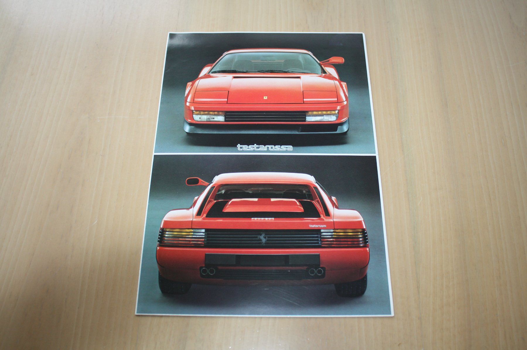 Ferrari Documenti: Ferrari Mono Specchio Testarossa Prospekt 10/1984 – Usato da Wikon venduto da erwin400