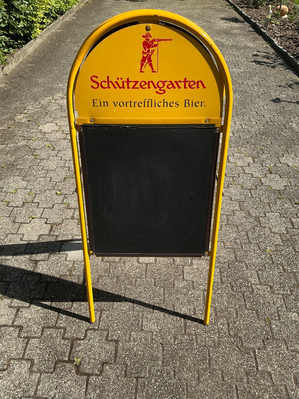 Allestimento di negozi e stand fieristici: alte Schützengarten Werbetafel, A-Ständer, – Usato da Jona venduto da Jancy60