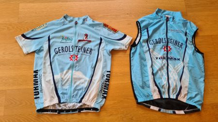 Gerolsteiner Classics Cycling Rennvelo Race Trikot und Weste