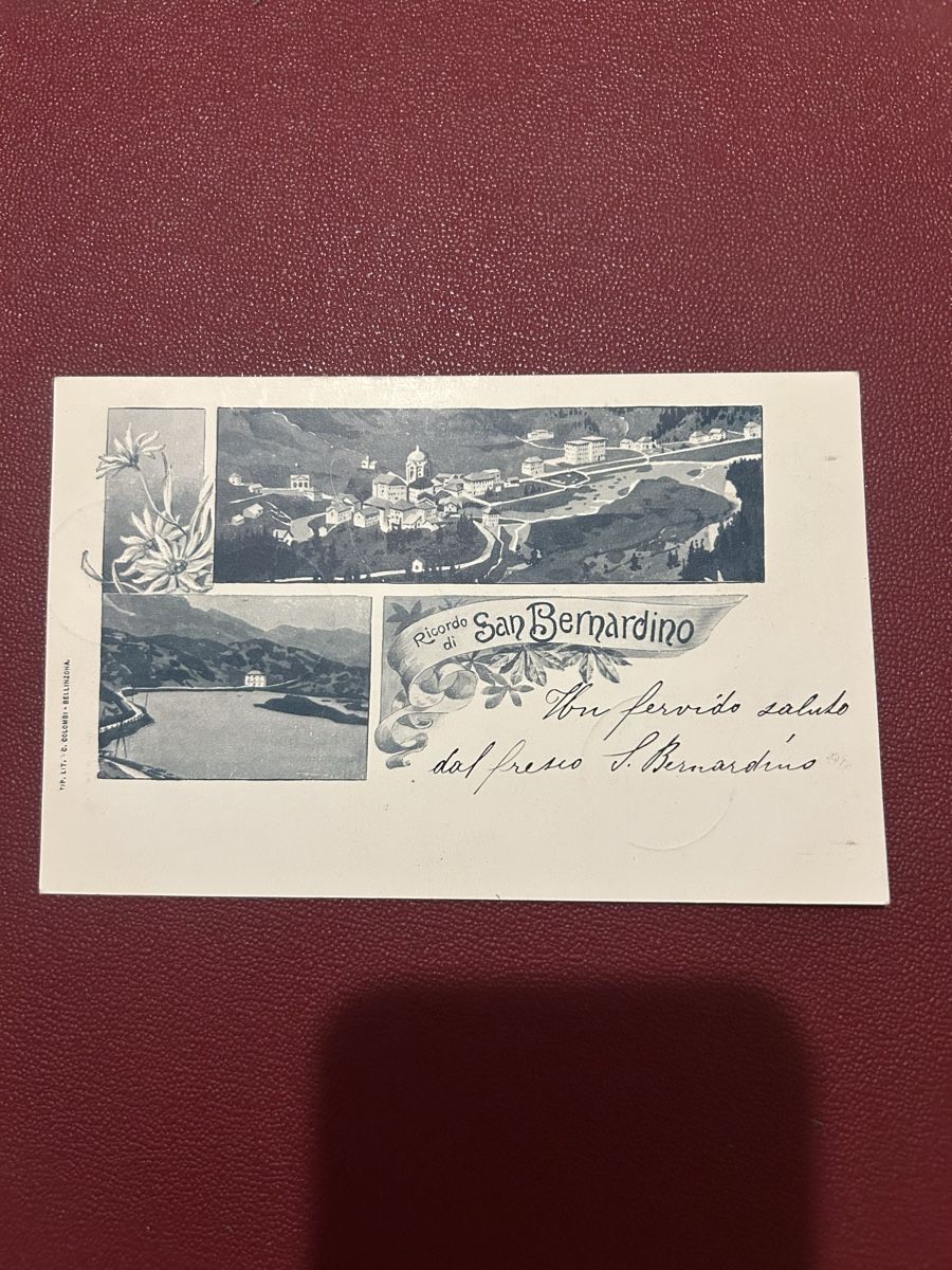 Cartoline postali: San Bernardino 1901 – Usato da Breganzona venduto da Milesbo
