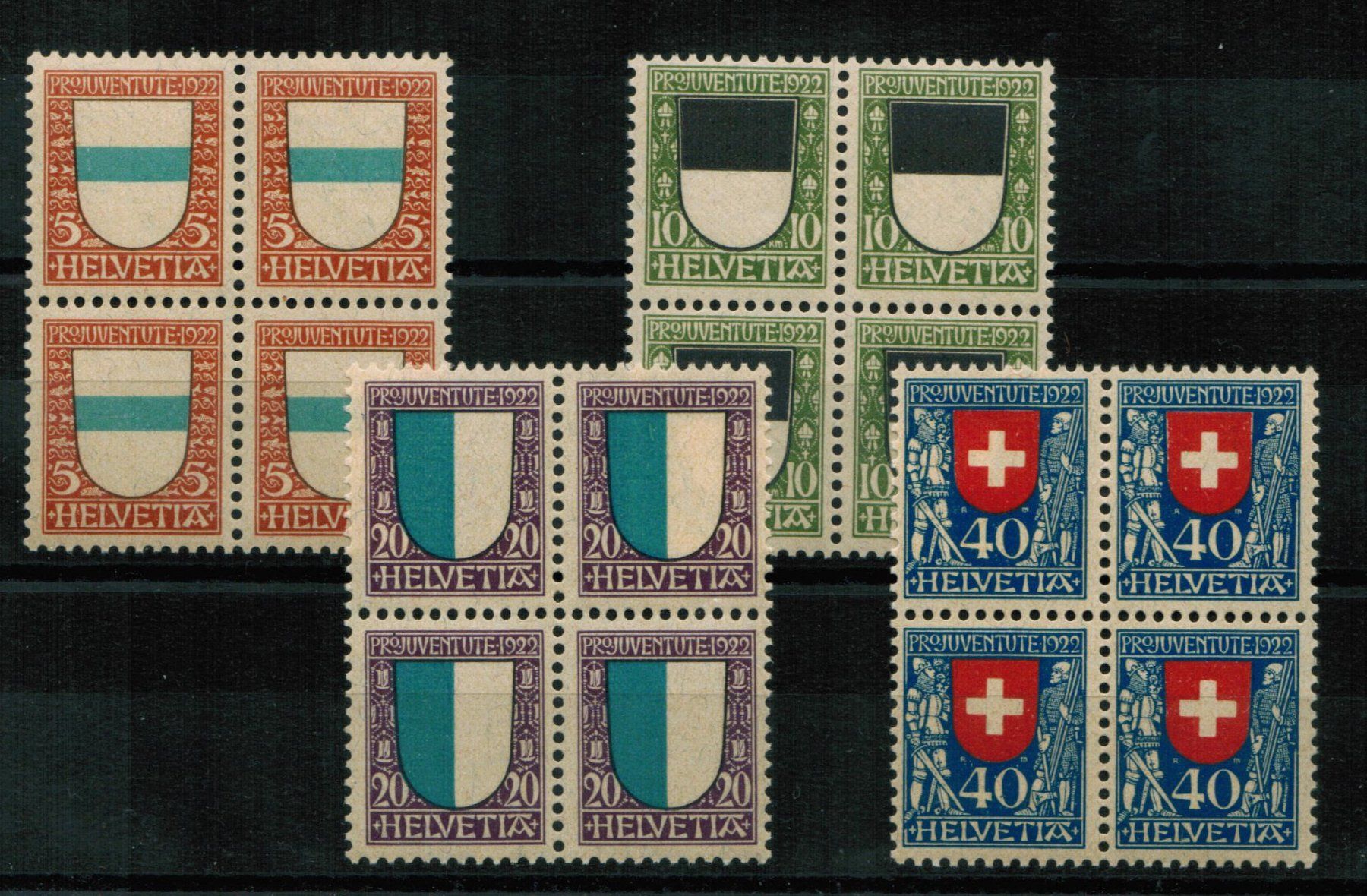 Tutti i francobolli: P.Juv. - VB Satz 1922 ** postfrisch – Nuovo (secondo la descrizione) da Bern venduto da peri02