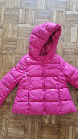 Steppjacke Pink Sterne Grösse 104/110 Benetton