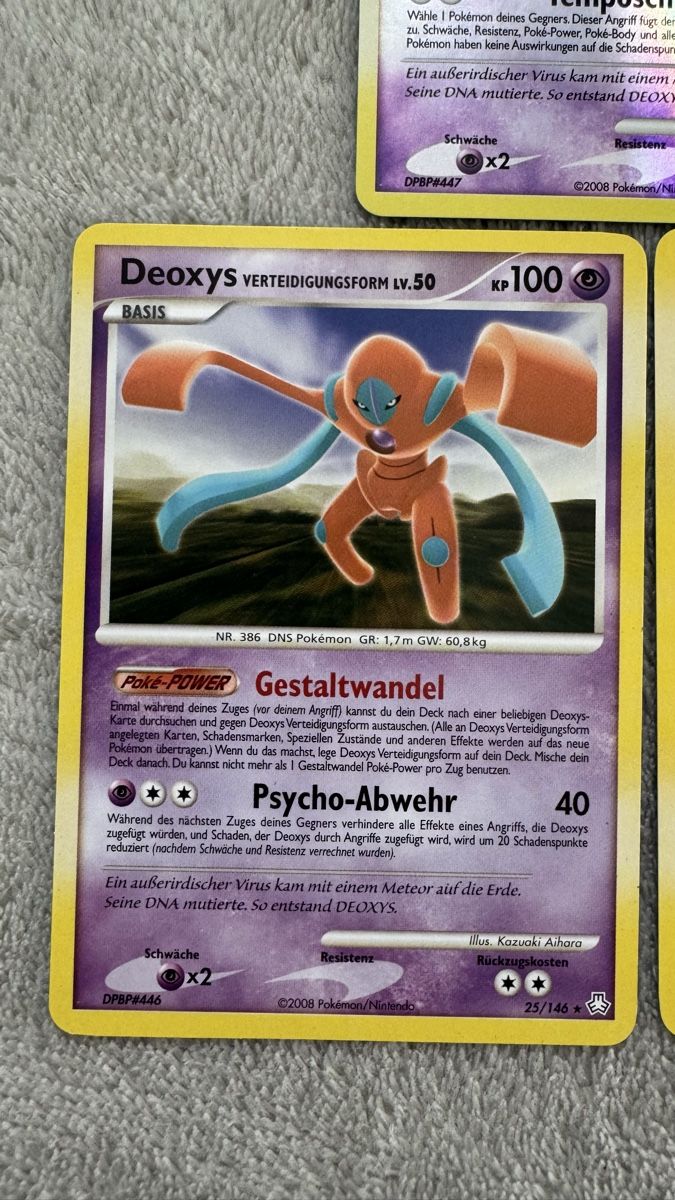 Pokémon Carte collezionabili: 3 Pokemon Karten Deoxys Form - Set  – Usato da Dietlikon venduto da abd_7qwy 2