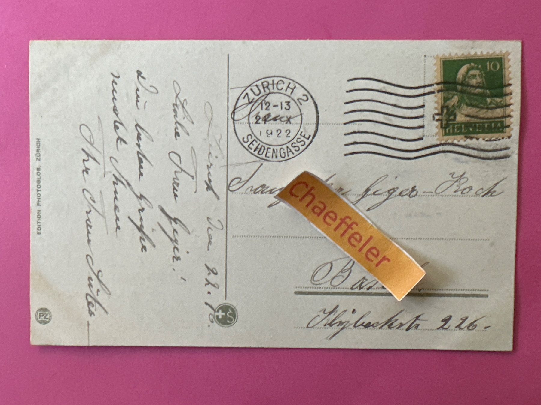 Cartes postales: 4315 Am Zürichsee – D'occasion à Zürich par Chaeffeler 1