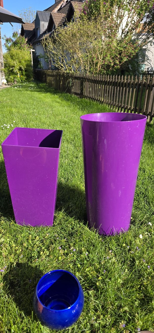 Pots de fleurs: Blumentöpfe violett  – D'occasion à Pfyn par mis_2tvh