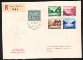 1956 Pro Patria FDC mit italienischem ET-Stempel
