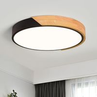 LED Deckenleuchte Deckenlampe rund 24W Holzdekor 30cm