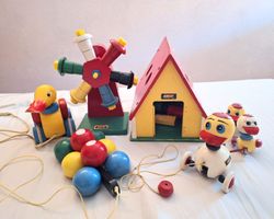 Vintage BRIO Wooden Toys Set