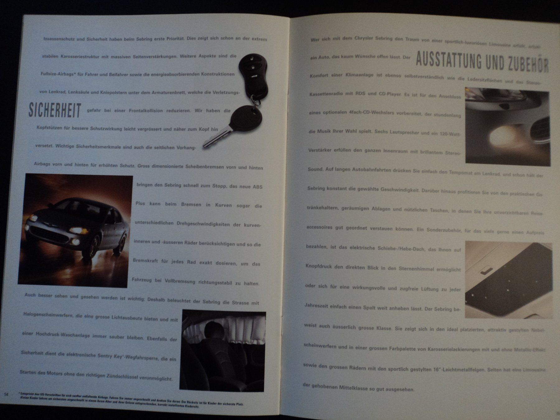 Chrysler Documenti: Prospekt Chrysler Sebring 2001 – Usato da Schwarzenburg venduto da modelCARama 4