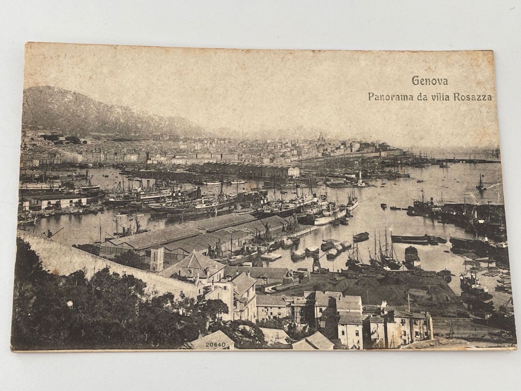 Cartoline postali: Alte Ansichtskarte Genua Panorama 1906 – Usato da Stäfa venduto da riccardinho