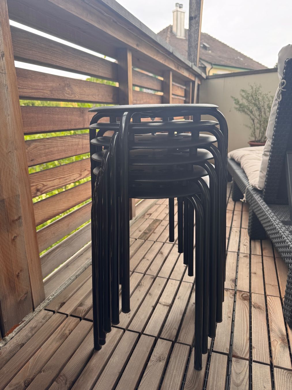 Hocker: Hocker stapelbar schwarz 6 Stk. – Neu (gemäss Beschreibung) aus Brüttisellen von xe_m