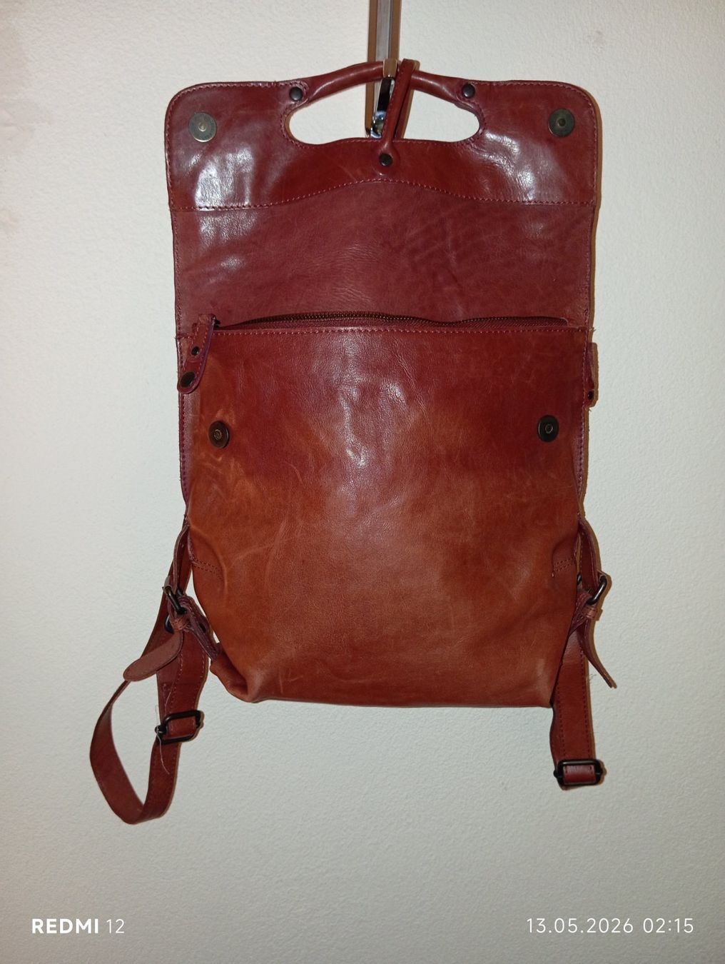 Zaini: Aunts & Uncles Leder- Rucksacktasche, weinrot – Usato da Ennetbaden venduto da abrso 2