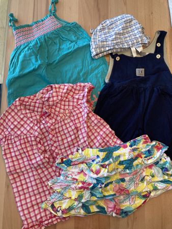 Gr86 🌼🌸 Kleider set: Keid, Rock, Combishort, Kopfschutz
