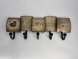 Garderobe mit 5 Haken, Landhausstil