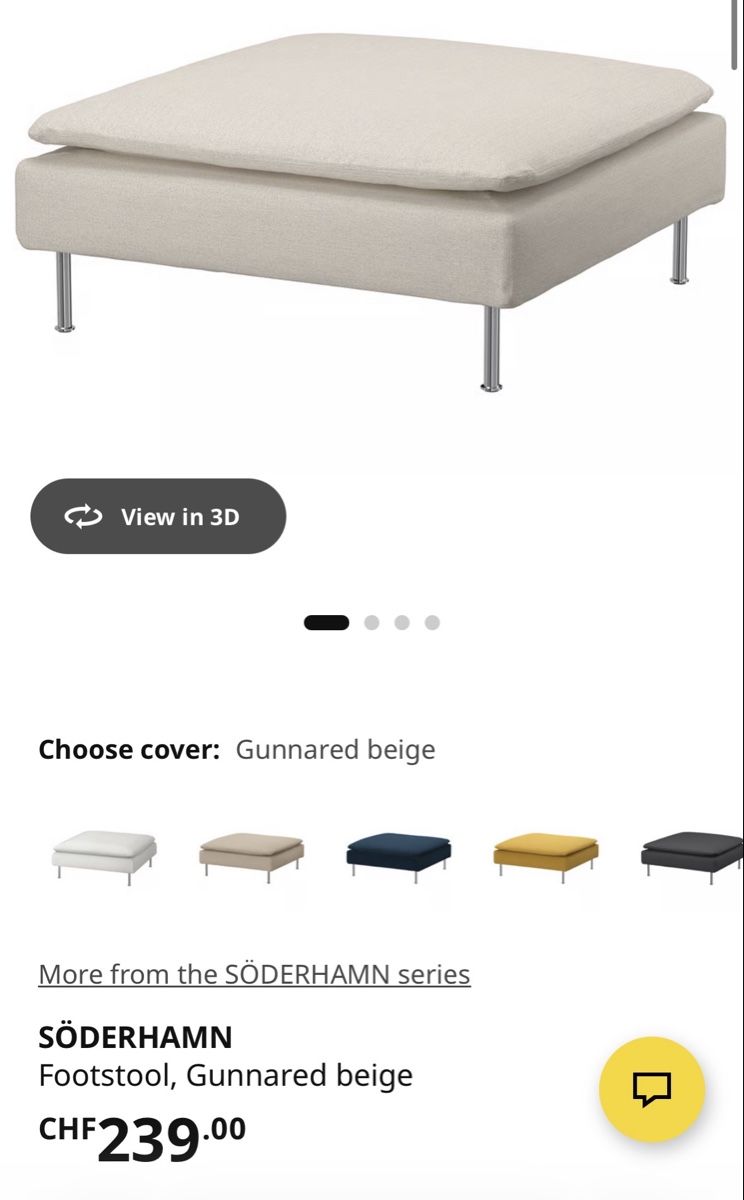 Sofas: Sofa Söderhamn mit Hocker beige – D'occasion à Zofingen par sel_55fl 6