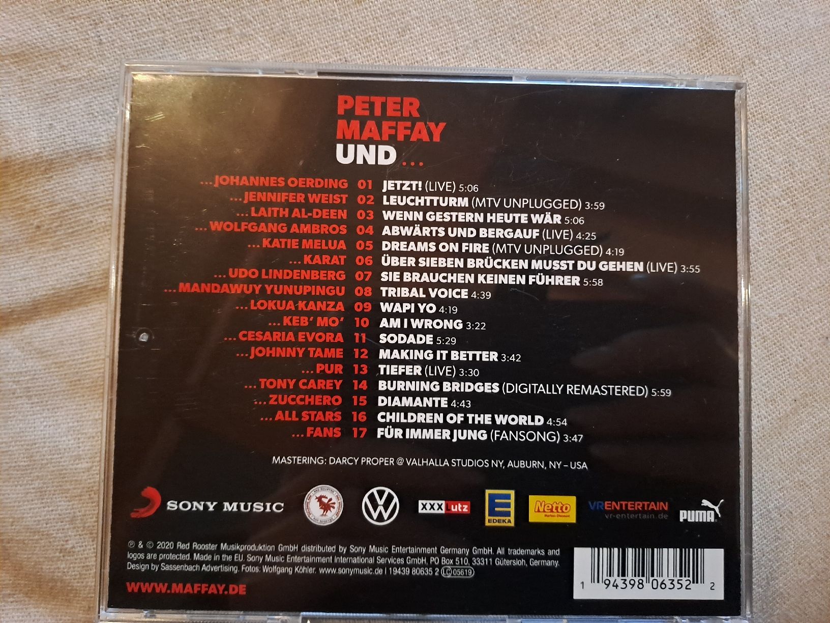 CD: Peter Maffay - Und… CD, Top Zustand – Nuovo (secondo la descrizione) da niederhasli venduto da Mira1969 1