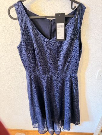 Abito da cocktail elegante nuovo, taglia 44, blu marino