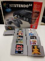 Nintendo 64 Konsole in OVP + Import-Adapter + 13 Games