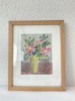 Magnifique ancienne gouache monogrammée (peintre Suisse)  